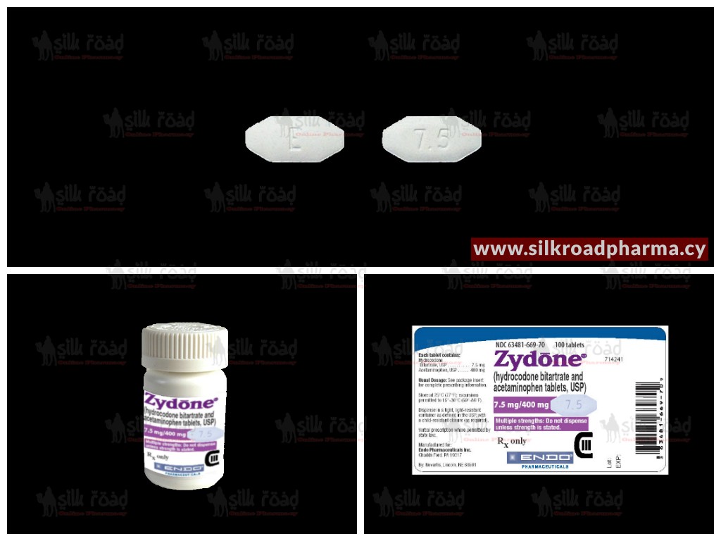 Buy Zydone (Hydrocodone & Acetaminophen) 7.5/400mg silkroad online pharmacy
